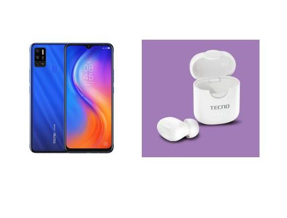 TECNO SPARK 6 Air smartphone and TWS Minipod M1